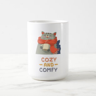 Mug Chat orange confortable et douillet Écharpe d'hive