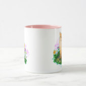 Mug Chat orange dans le patch de fleurs (Centre)