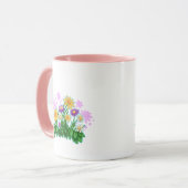 Mug Chat orange dans le patch de fleurs (Devant gauche)