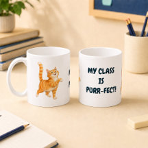 Chat Orange Drôle Ma Classe Est Parfaite
