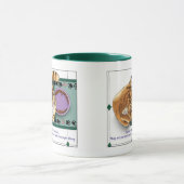 Mug Chat orange drôle Nourriture pour chat Humour Vert (Centre)