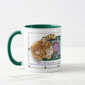 Mug Chat orange drôle Nourriture pour chat Humour Vert (Gauche)