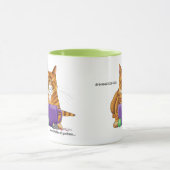 Mug Chat orange gingembre endormi Café Vert Violet (Centre)