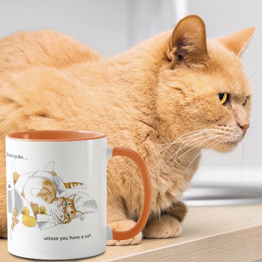 Mug Chat Orange Gingembre Papier Toilette Drôle