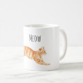 Mug Chat Orange Miau (Devant droit)
