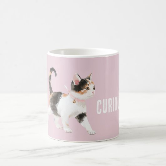 Mug Chat orange noir et blanc (Centre)