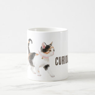 Mug Chat orange noir et blanc