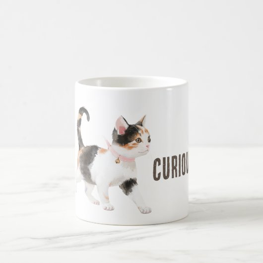 Mug Chat orange noir et blanc (Centre)