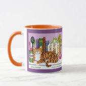 Mug Chat orange tabby impertinent sur le comptoir de c (Gauche)