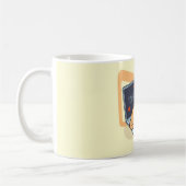 Mug Chat ordinateur couché mignon (Gauche)