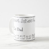 Mug Chat Papa Chat Esquissé Moderne Simple (Devant gauche)