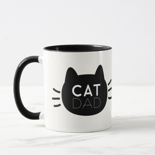 Mug Chat Papa Chat Noir Chat Visage Photo Musique (Gauche)
