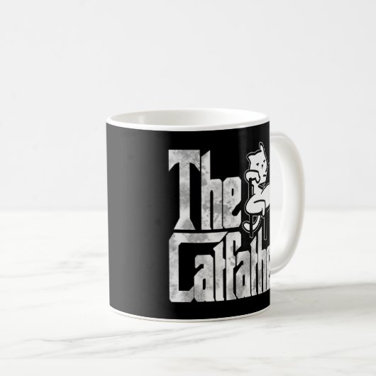 Mug Chat Papa Le Catfather Crazy Lazy Chat Père Kitty (Devant droit)