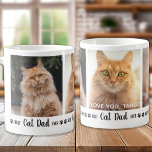 Mug Chat Papa Personnalisé Moderne 3 Photo Fête des pè<br><div class="desc">Meilleur Chat Papa Jamais... Surprenez votre papa chat préféré que ce soit son anniversaire, sa Fête des pères ou Noël avec cette super mignonne tasse de collage photo personnalisée. Customisez cette tasse de chat papa avec 3 des photos préférées de votre chat, et personnalisez la photo centrale avec le nom....</div>