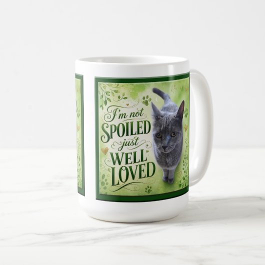 Mug Chat pas gâté, juste bien aimé (Devant droit)