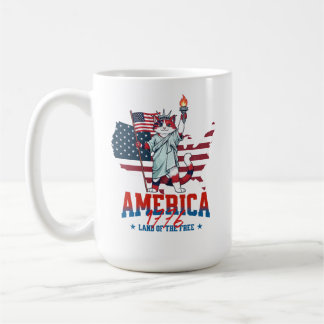 Mug Chat patriote du 250e anniversaire de l'Amérique