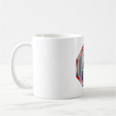 Mug Chat patriote rouge blanc & bleu dans un cadre (Gauche)