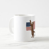 Mug Chat patriotique Drapeau américain Design vectorie (Devant gauche)
