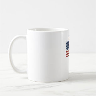 Mug Chat patriotique Drapeau américain Design vectorie