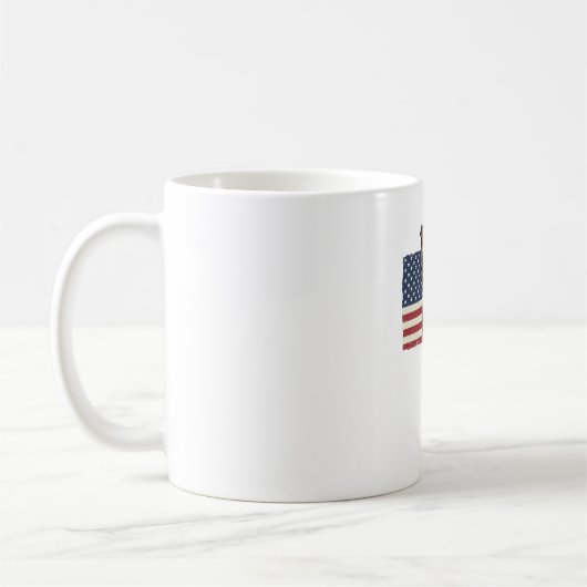 Mug Chat patriotique Drapeau américain Design vectorie (Gauche)
