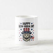 Mug Chat patriotique Meow-Morial Day Conception Vector (Centre)