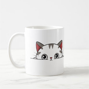 Mug Chat Peeking mignonne adorable animal amusant cari