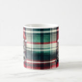 Mug Chat Père Noël Plaid De Noël Avec Nom (Centre)