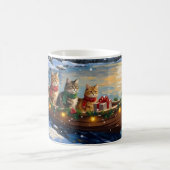 Mug Chat Persan Noël Bateau Fêtes (Centre)