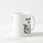 Mug Chat perse aquarelle (Devant droit)