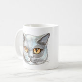 Mug Chat perse aquarelle (Devant gauche)