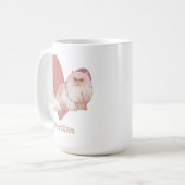 Mug Chat Perse Aquarelle Kitty Coeur rose (Devant gauche)