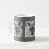 Mug Chat Perse Blanc En Aquarelle (Devant gauche)