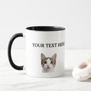 Mug Chat personnalisé Nom visage Animaux de compagnie 