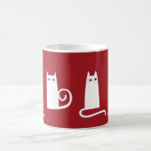 Mug Chat Personnalisé Rouge Blanc (Centre)