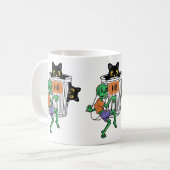 Mug Chat peureux Halloween (Devant gauche)