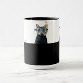 Mug Chat plongeur, combinaison de plongée et tuba (Centre)