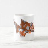 Mug Chat-Poisson Tacheté Orange-Blanc (Centre)