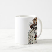 Mug Chat portant un casquette et lunettes (Devant droit)
