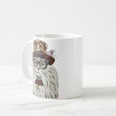 Mug Chat portant un casquette et lunettes (Devant gauche)