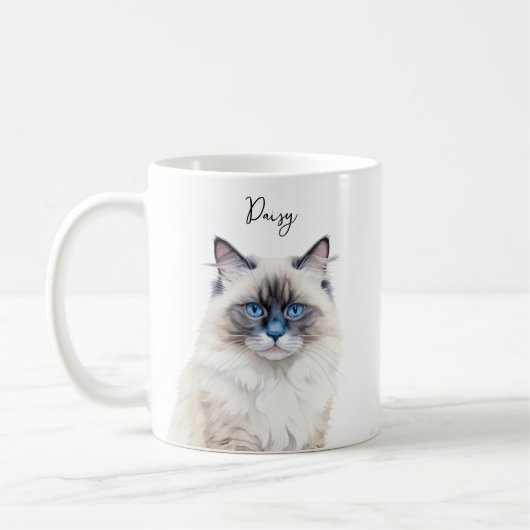 Mug Chat poupée en cercueil sur mesure Meilleur maman (Gauche)