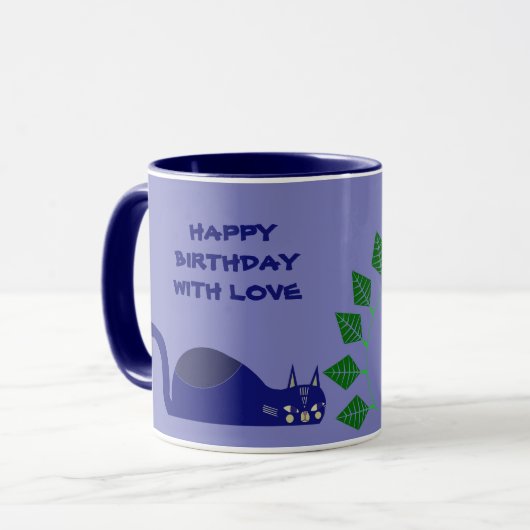 MUG CHAT POUR ANNIVERSAIRE (Devant gauche)