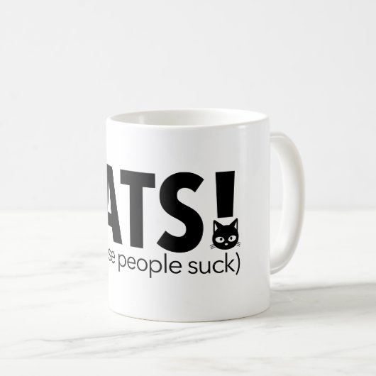 Mug Chat puisque les gens sucent (Devant droit)