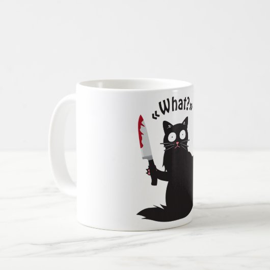 Mug Chat Quel Amusant Chat Noir Chemise Amusant Chat M (Devant gauche)