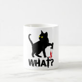Mug Chat Quelle Chemise Meurtre Chat Noir Avec Couteau (Centre)