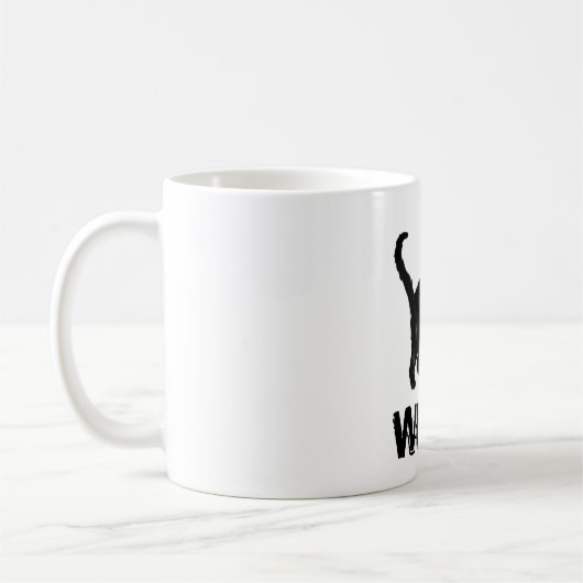 Mug Chat Quelle Chemise Meurtre Chat Noir Avec Couteau (Gauche)