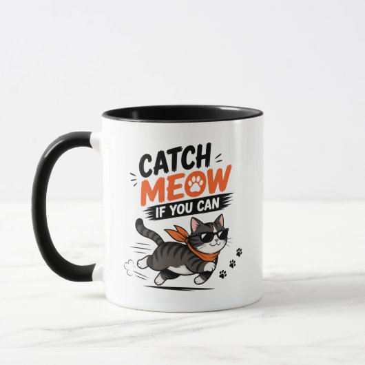 Mug Chat qui court drôle (Gauche)
