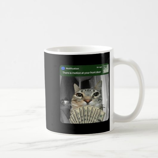 Mug Chat qui sonne avec mème de mouvement (Droite)
