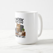 Mug Chat qui travaille de la maison (Devant droit)