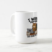 Mug Chat qui travaille de la maison (Devant gauche)