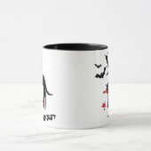 Mug Chat Quoi ? Chat noir meurtrier avec couteau (Centre)
